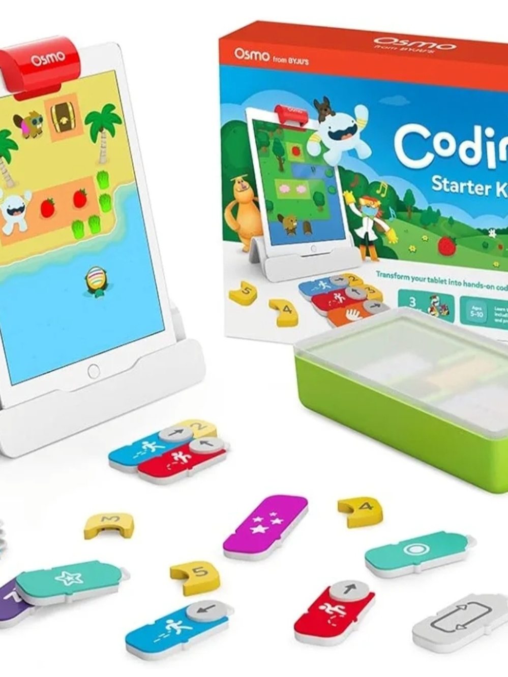 Osmo Coding Starter Kit for iPad - White with Multicolor Game Pieces